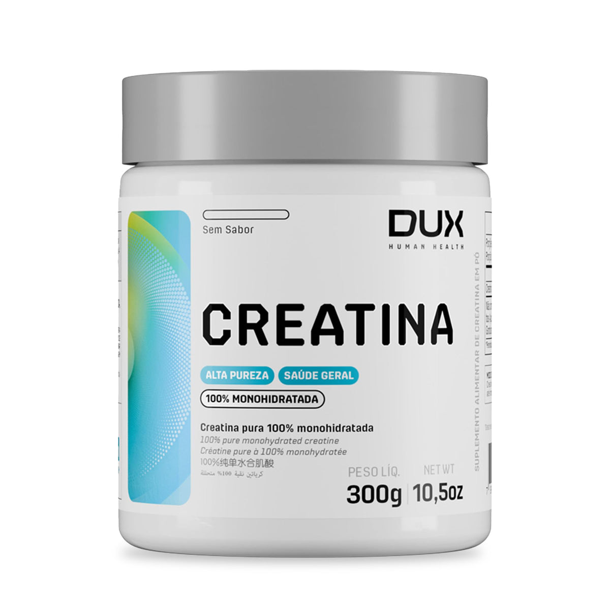 Creatina Monohidratada 100% Pura 300g Dux Nutrition Sem Sabor Suplemento Alimentar