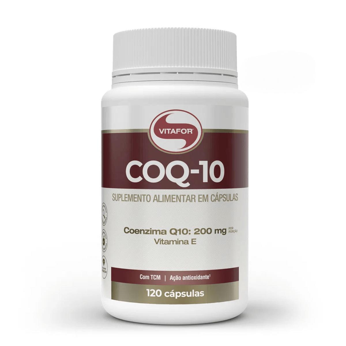 Coenzima Q10 200mg Vitafor 120 Cápsulas com Vitamina E